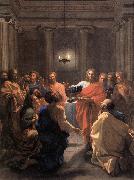 POUSSIN, Nicolas The Institution of the Eucharist af china oil painting reproduction